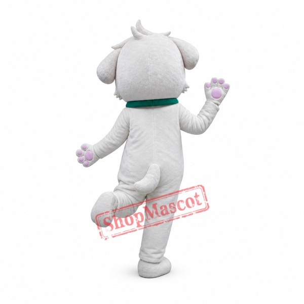White & Grey Dog Mascot Costume White & Grey Dog Mascot Costume