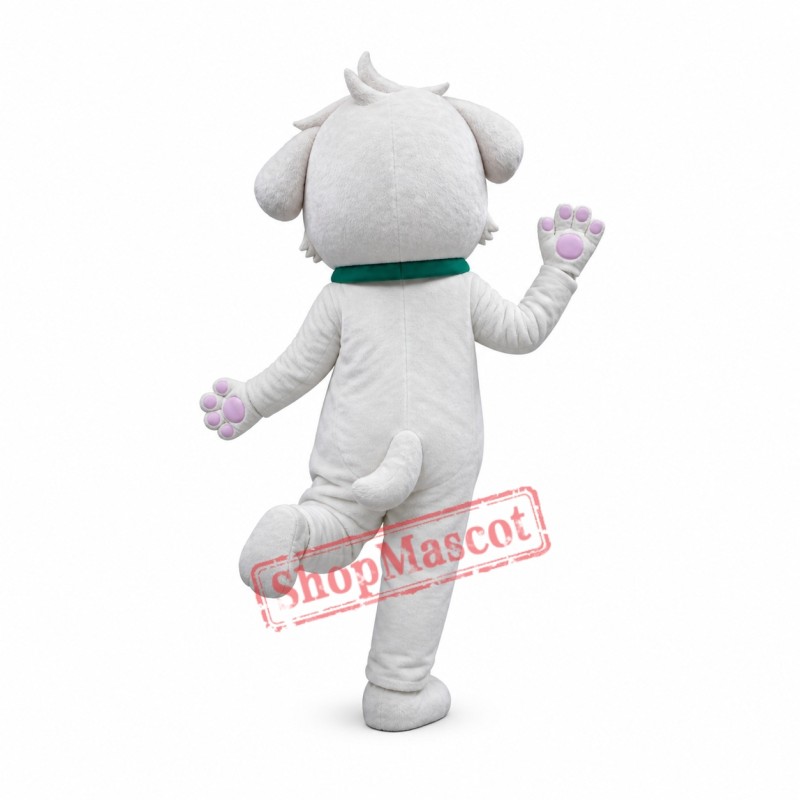 White & Grey Dog Mascot Costume White & Grey Dog Mascot Costume