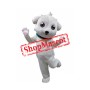 White & Grey Dog Mascot Costume