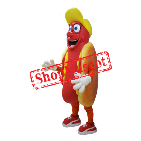 Smiling Hot Dog Mascot Costume