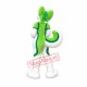 Lovely Green & White Husky Dog Mascot Costume Lovely Green & White Husky Dog Mascot Costume