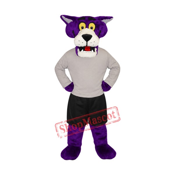 Purple Panther Mascot Costume