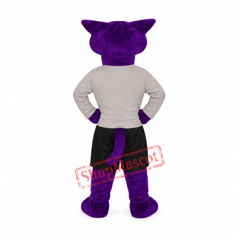 Purple Panther Mascot Costume Purple Panther Mascot Costume