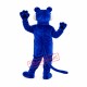 Happy Blue Panther Mascot Costume Happy Blue Panther Mascot Costume