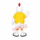 College White Rooster Mascot Costume