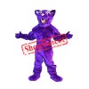 Happy Purple Leopard Mascot Costume