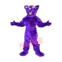 Happy Purple Leopard Mascot Costume