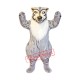 Cute Grey & White Wolf Mascot Costume Cute Grey & White Wolf Mascot Costume