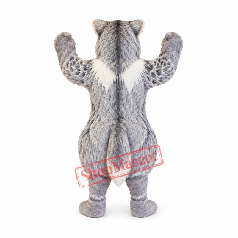 Cute Grey & White Wolf Mascot Costume Cute Grey & White Wolf Mascot Costume