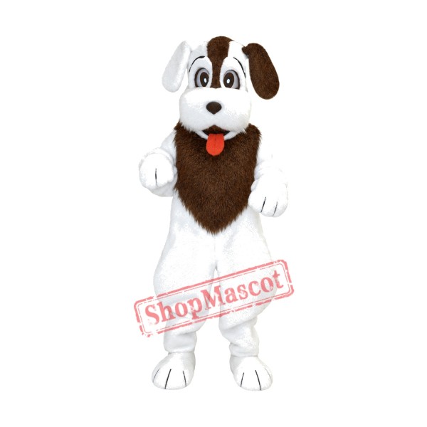 All White Dog Mascot Costume