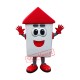 White & Red House Mascot Costume White & Red House Mascot Costume