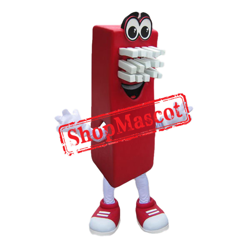 Red Brush Mascot Costume