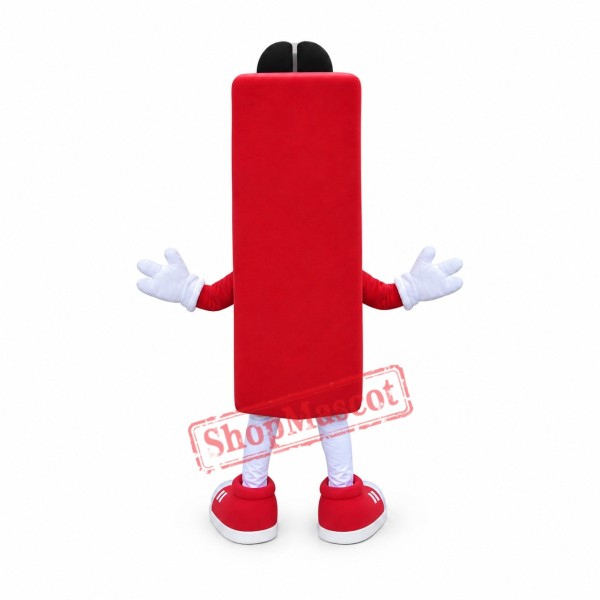 Red Brush Mascot Costume Red Brush Mascot Costume