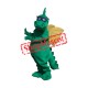 Glasses Green Dragon Mascot Costume