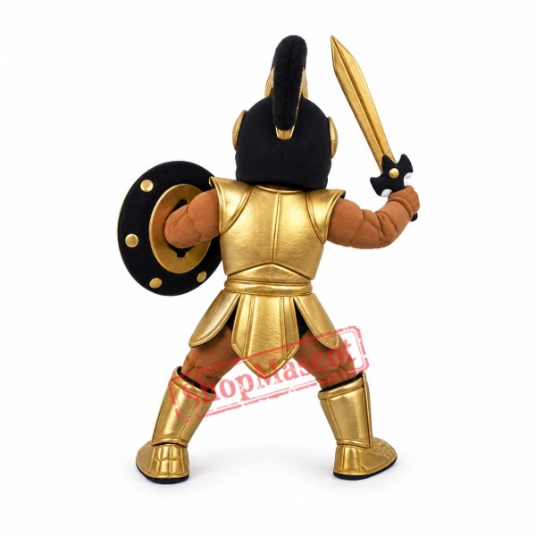 Black Spartan Warrior Mascot Costume Black Spartan Warrior Mascot Costume