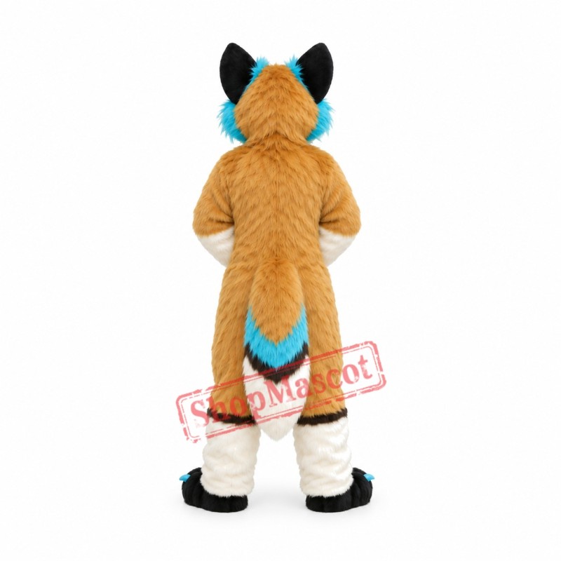 Brown Husky Dog Wolf Mascot Costume