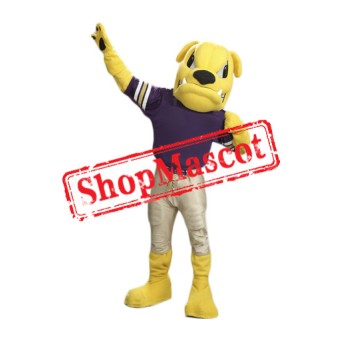 Yellow Bulldog Mascot Costume