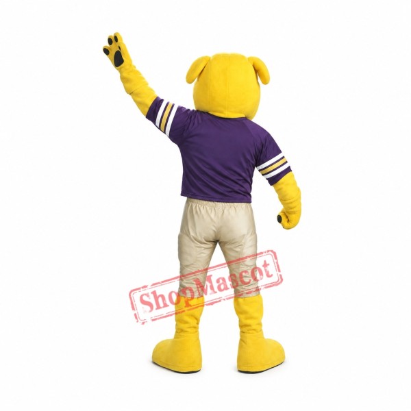 Yellow Bulldog Mascot Costume Yellow Bulldog Mascot Costume