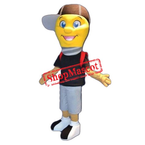 Light Lamp Bulb Boy Mascot Costume