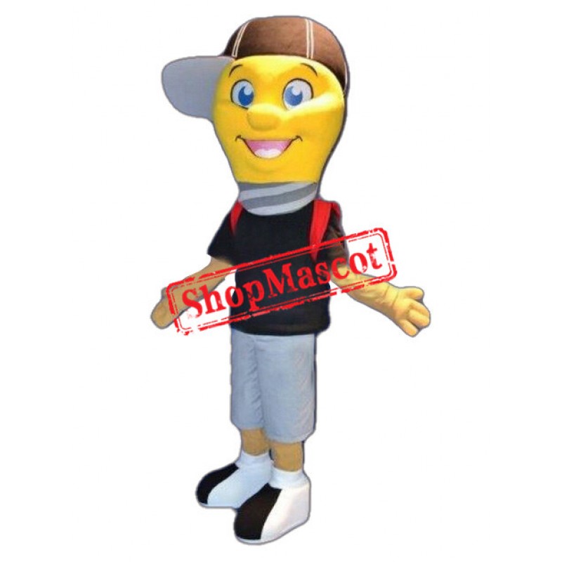 Light Lamp Bulb Boy Mascot Costume