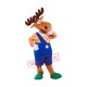 Thinker Moose Mascot Costume Thinker Moose Mascot Costume