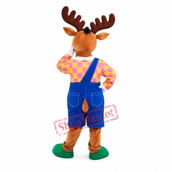 Thinker Moose Mascot Costume Thinker Moose Mascot Costume