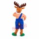 Thinker Moose Mascot Costume Thinker Moose Mascot Costume