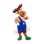 Thinker Moose Mascot Costume