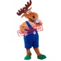 Thinker Moose Mascot Costume