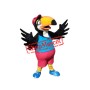 College Black Parrot Mascot Costume