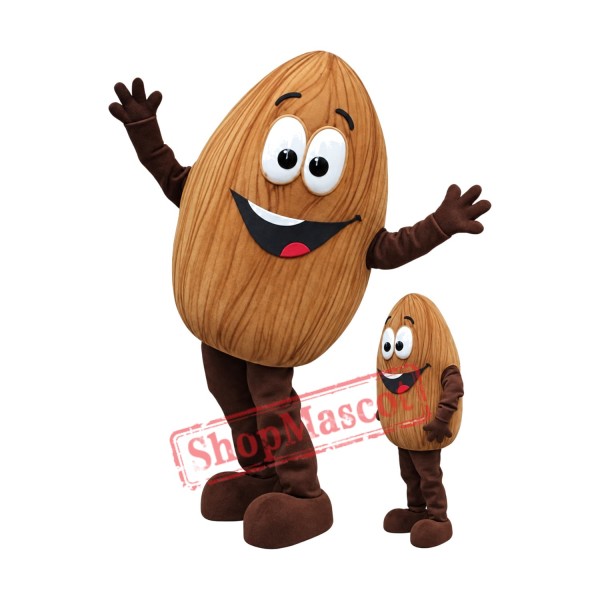 Cute Almond Mascot Costume Cute Almond Mascot Costume
