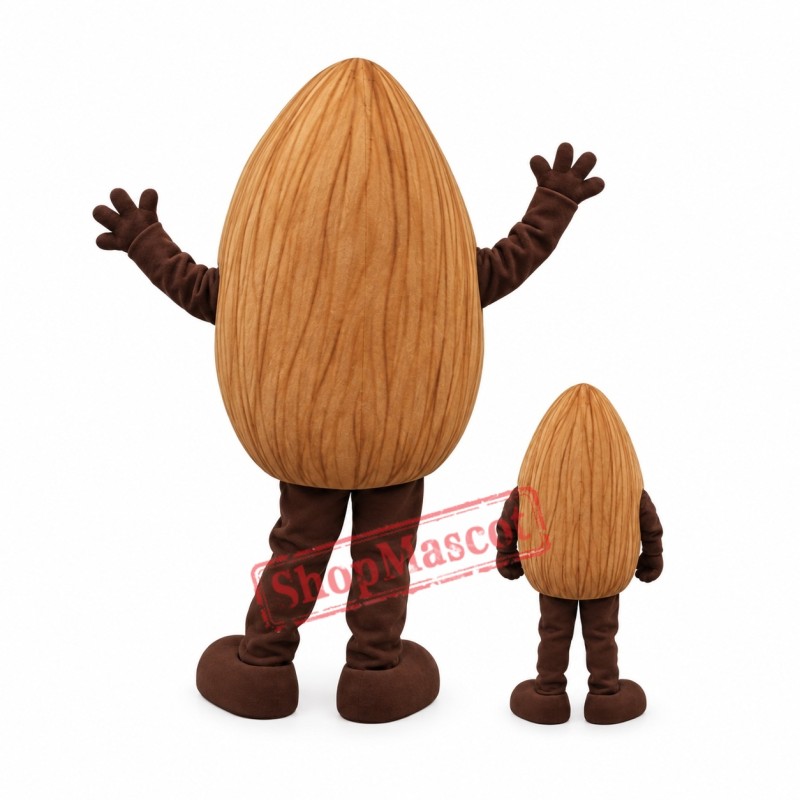Cute Almond Mascot Costume Cute Almond Mascot Costume
