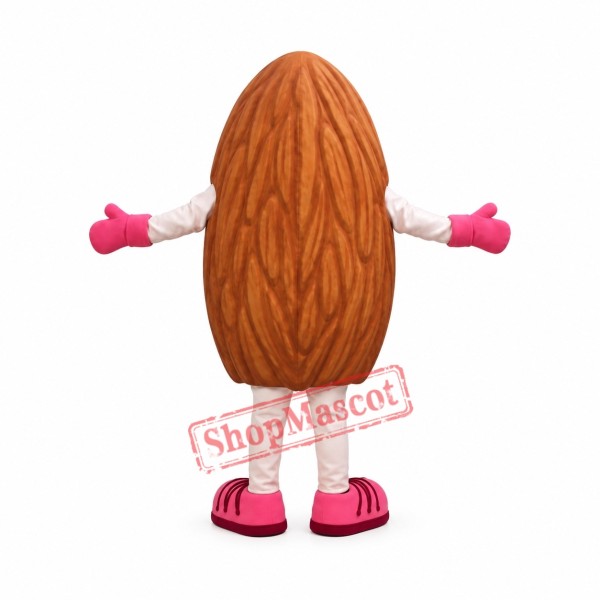 Happy Almond Mascot Costume Happy Almond Mascot Costume