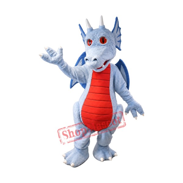 Blue Red Dragon Mascot Costume