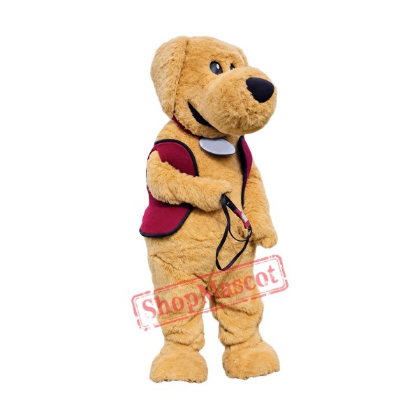 Brown Furry Dog Mascot Costume