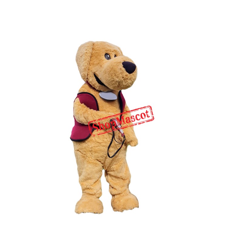 Brown Furry Dog Mascot Costume