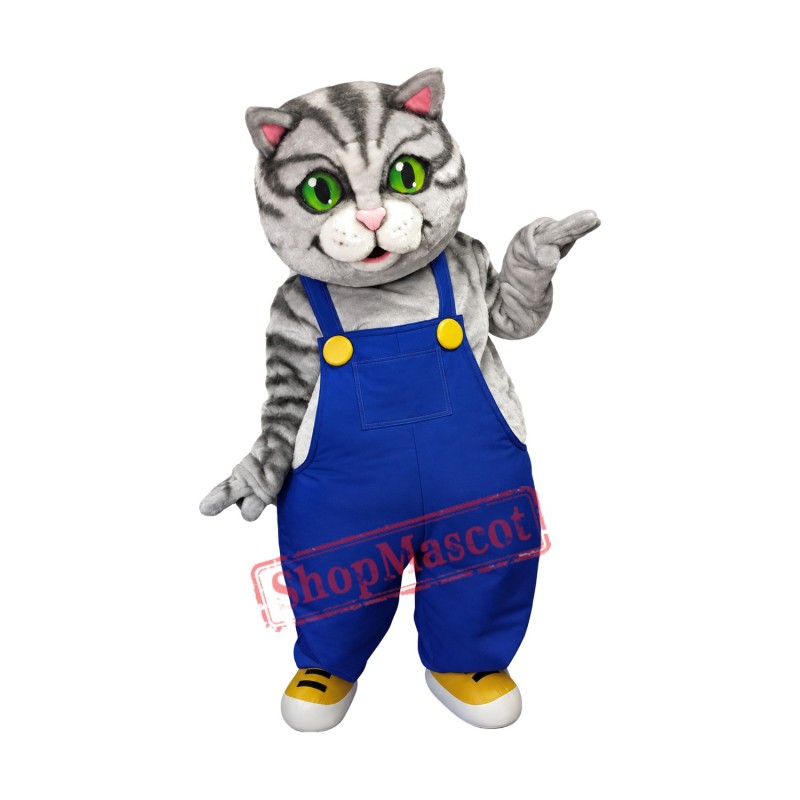 Partial Gray Cat Mascot Costume Partial Gray Cat Mascot Costume