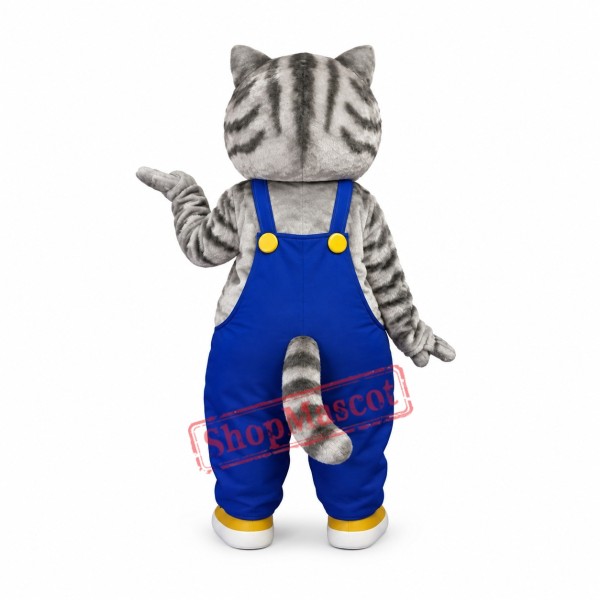 Partial Gray Cat Mascot Costume Partial Gray Cat Mascot Costume