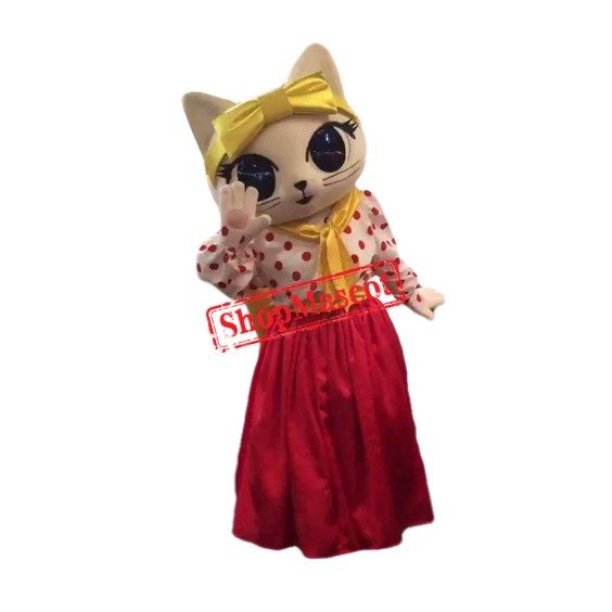 Lovely Big Eye Cat Mascot Costume