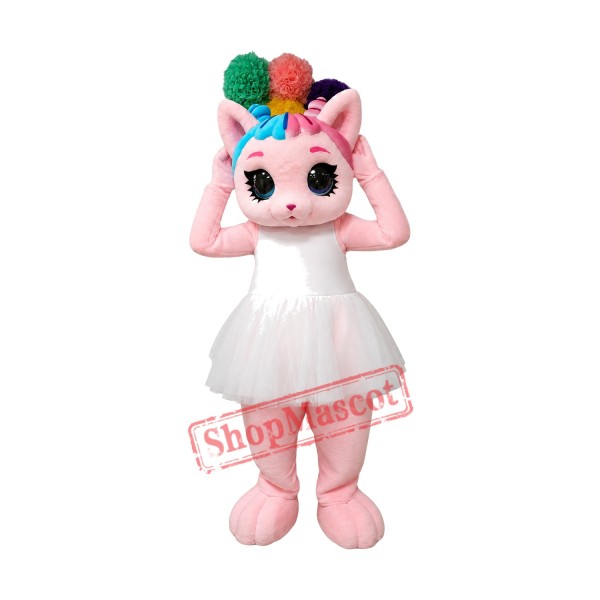Lovely Pink Cat Mascot Costume Lovely Pink Cat Mascot Costume
