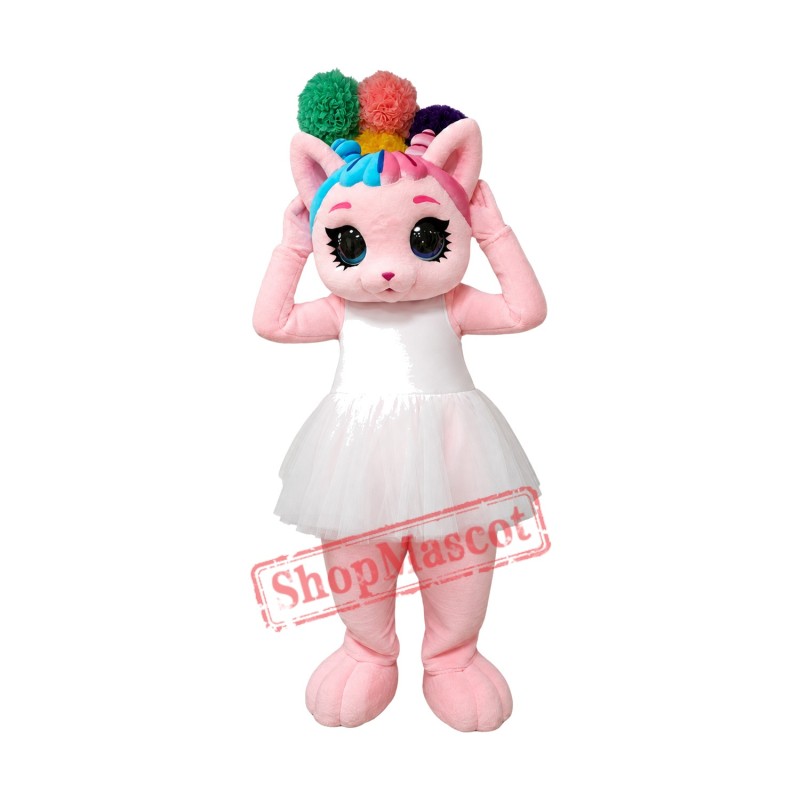 Lovely Pink Cat Mascot Costume Lovely Pink Cat Mascot Costume