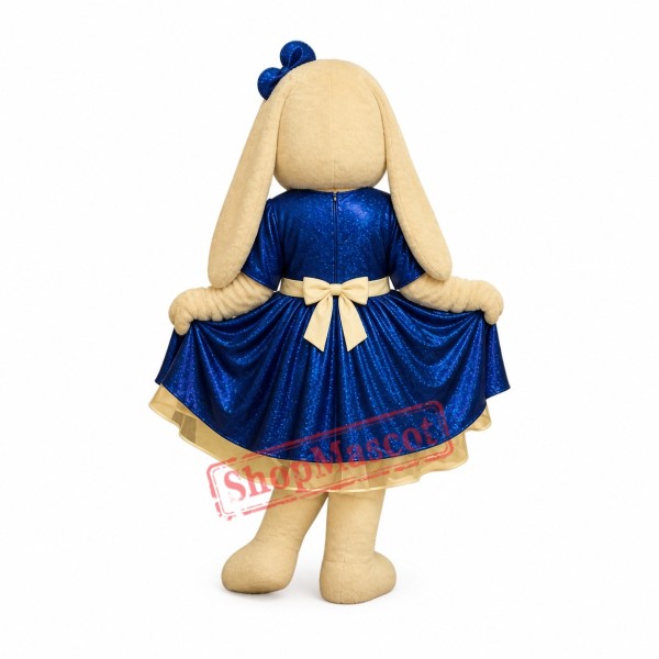 Beautiful White Bunny Mascot Costume Beautiful White Bunny Mascot Costume