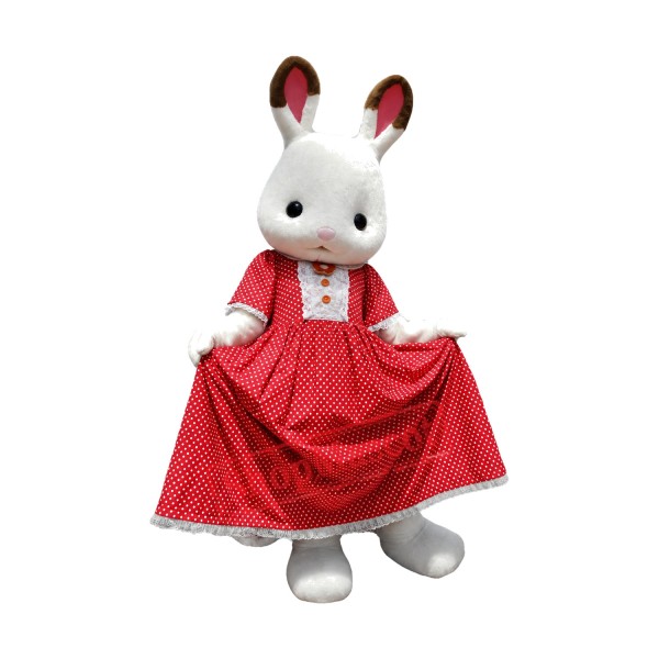 Super Lovely White Bunny Mascot Costume