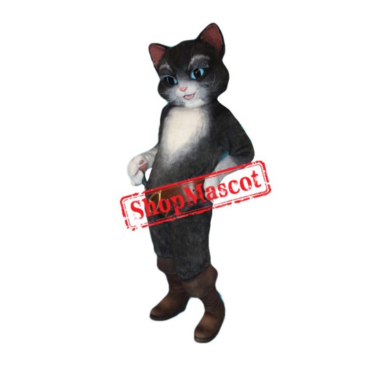 Beautiful Black & White Cat Mascot Costume
