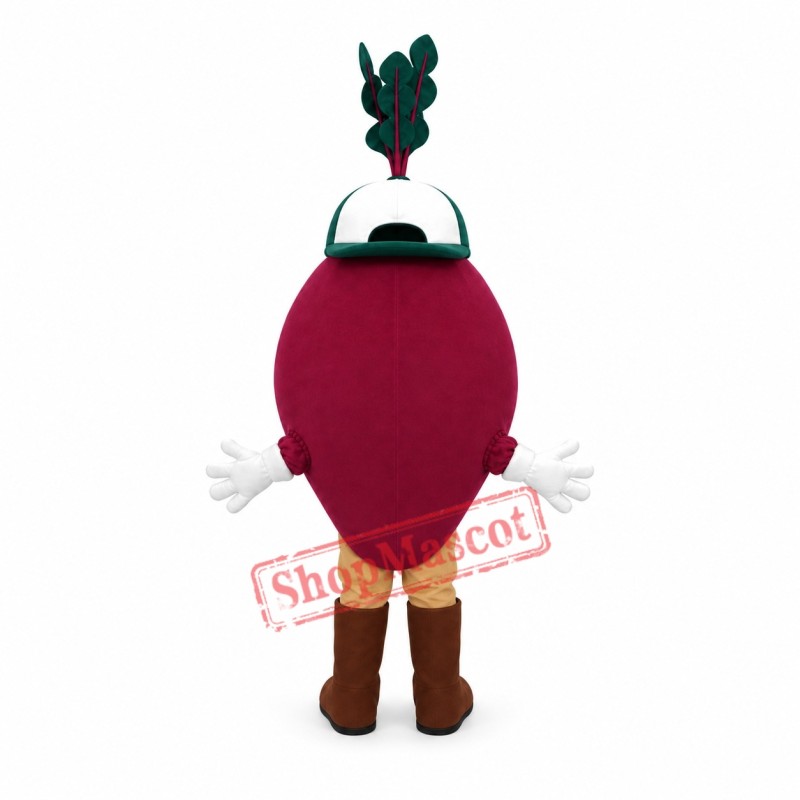 Happy Beet Mascot Costume Happy Beet Mascot Costume