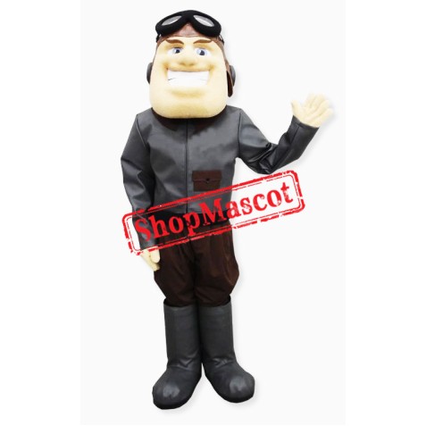Happy Aviator Mascot Costume