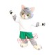 Lovely Grey & White Cat Mascot Costume Lovely Grey & White Cat Mascot Costume