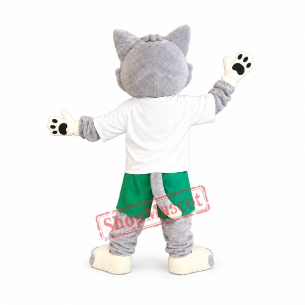 Lovely Grey & White Cat Mascot Costume Lovely Grey & White Cat Mascot Costume
