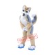 Friendly Brown & Gray Husky Dog Mascot Costume Friendly Brown & Gray Husky Dog Mascot Costume