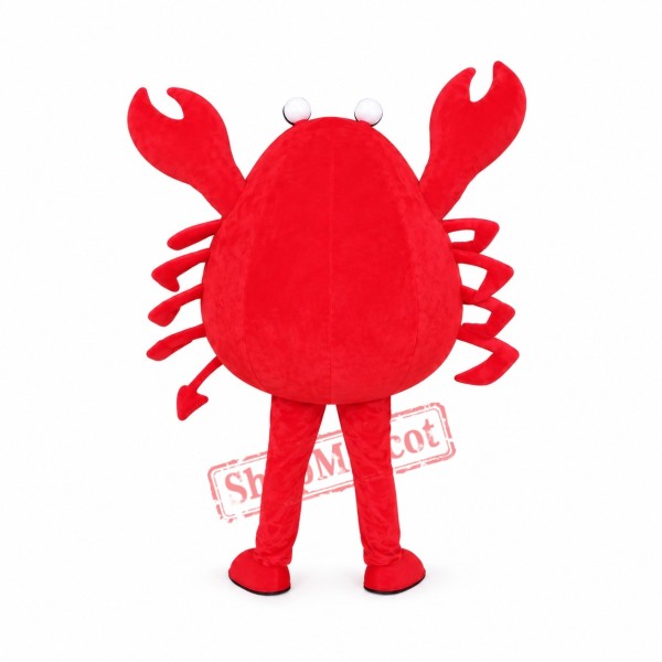 Happy Red Crab Mascot Costume